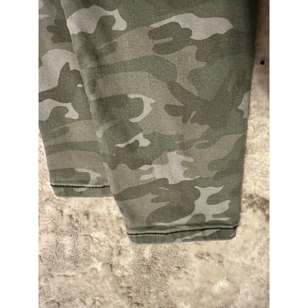 Justice Girls Green Camouflage Pull On Jegging Pants Size 14 With Pockets C4